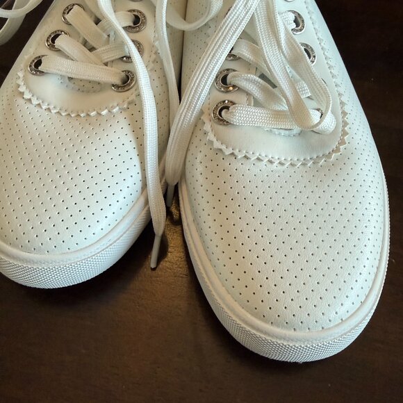 Tommy Bahama Women’s Sneakers White Leather Size 9.5 Lace Up Shoes - Picture 2 of 5